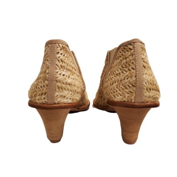 New Matt Bernson Marlow Woven Raffia Bootie Chestnut Size 9.5 - Picture 6 of 7